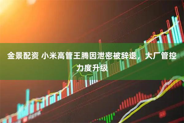 金景配资 小米高管王腾因泄密被辞退，大厂管控力度升级